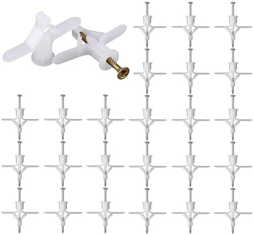 50 Hohlraumdübel Set, Trockenbau Dübel Und Spreizdübel, Gipskartondübel Dübel für Rigipswände, Schrauben für Gipskarton Beton Ziegeln(50 Dübel, 50 Schrauben)