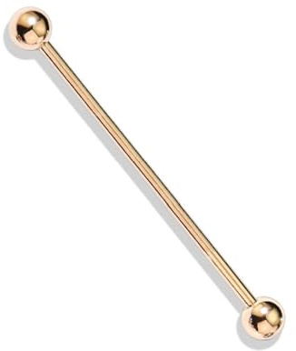 GBJUK Rose Gold Industrial Barbell Scaffold Piercing Bar Surgical Steel 1.6mm x 30mm