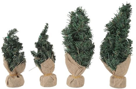 4 Stück Mini-Weihnachtsbaum, künstlicher Tisch-Weihnachts-Weihnachtsbaum, Kleiner Tisch-Weihnachtsbaum, 20 cm, 30 cm, für Weihnachtsdekorationen zu Hause