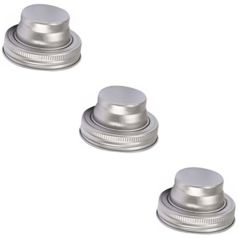 Cabilock 3 Pcs 304 Stainless Steel Jar Shaker Lid for Cocktail Making Perfect for Bar Use