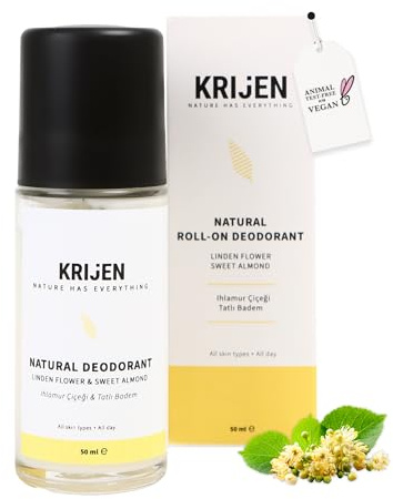 Lindblomma-doft-roll-on-deodorant 50 ml | Effektiv mot missfärgningar, svetthämmande, påverkar inte hudfloran | För kvinnor och män, restfri deodorant