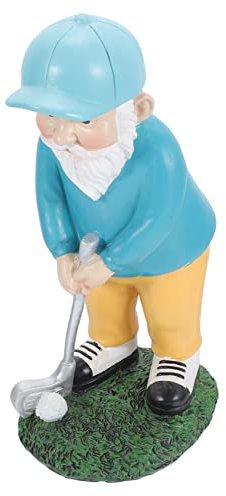 Kisangel Statue De Nain De Golf en Résine Décoration De Jardin Originale pour La Maison
