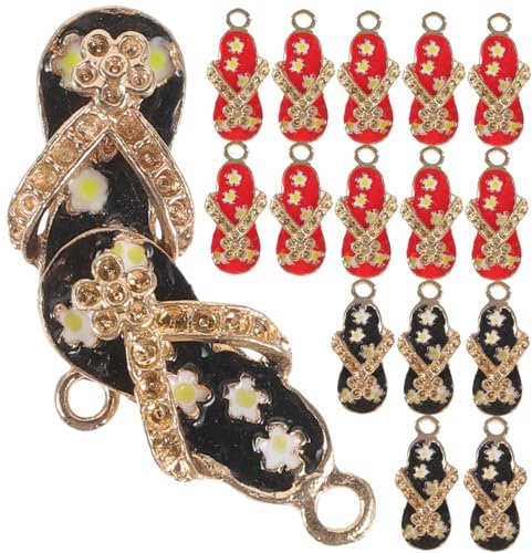 SEWOART 20 Stück Metallanhänger Pantoffel-ornamente Für Halsketten Und Armbänder Zum Basteln Und Dekorieren