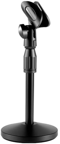 Desktop Microphone Stand Height and Angels Adjustable for Diameter Max 1.77 Desk Mic Stand Holder, Table Microphone Holder Hold Up to 3.3Lbs Suitable for Podiums, Meeting Rooms, etc
