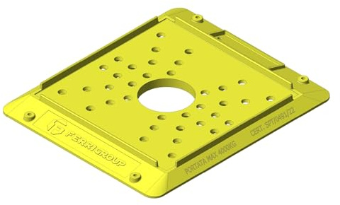 Riparatore del Carico per Ponteggio, Made in Italy – Rinforzato, robusto in plastica - Sottobasette per Ponteggi – Resistente, Riutilizzabile per cantieri edili e per montaggio ponteggio (40)