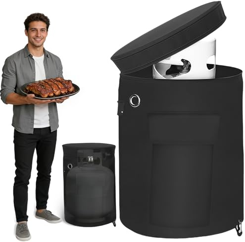 GAESHOW Housse de Protection pour Bouteille de Gaz, Housse de Réservoir de Propane, Tissu Oxford 600D, Imperméable, Cache Bouteille Gaz pour Bouteille de Gaz Propane de 11 kg, 33 x 66 cm