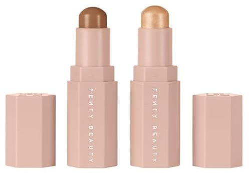 Fenty Beauty Original von Rihanna | Mini Match Stix Duo Contour & Highlighter Set - Kontur + Highlighter | 2 x 2,8 Gramm | by BELLA | (03 Mokka + 06 I Scream 7,10 g (1er-Pack)