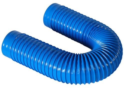 Conducto flexible de PVC, manguera de ventilación for secadora, tubo flexible con fuelle, for fábrica, conducto de ventilación for campana de cocina (azul/100 cm)(65mm)