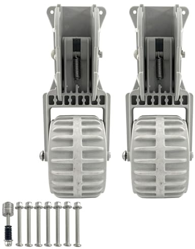 Guangcailun Rueda de Bote Inflable, Carrito para Bote Inflable, Rueda de plástico Liviana, Resistente para una fácil instalación y Durabilidad, abatible hacia Arriba, retractilable, portátil
