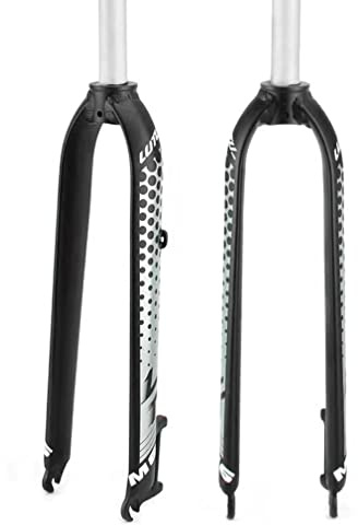 YADZISW Forcella Rigida per Mountain Bike 26/27,5/29 Forcella MTB 1-1/8 Freno a Disco Senza Filettatura Lega di Alluminio Ultraleggera QR 9mm 850g (Colore: Bianco, Misura 29'')