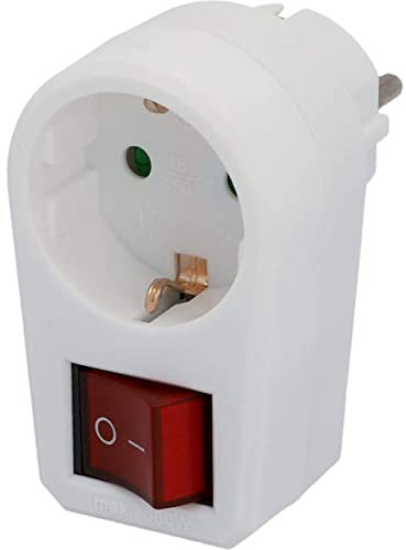 Unitec Entre – Enchufe con Interruptor 1 Pieza, Color Blanco, 47490L