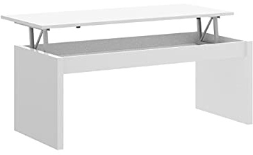 Alterego Liquidatodo Table Basse relevable Moderne et économique en Blanc Brillant