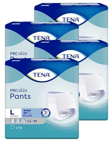 TENA Pants Plus L bei Inkontinenz, 56 St. Windelhosen