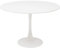 Kare Design Table Schickeria, blanc, bois MDF, pied en acier, minimaliste, table a manger, table ronde pour 4 personnes, salle à manger, salon, bureau, Ø110