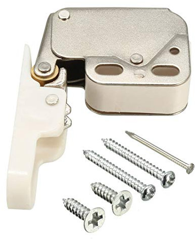 sourcing map Cabinet Kitchen Spring Press Open Door Catch Brass Tip Touch Push Latch 5pcs