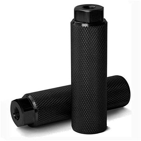 YILE 2 Stück 3/8 Zoll - 26 Zähne Aluminiumlegierung-Fahrrad-Pegs rutschfeste Bleifuß Fahrrad Pegs für BMX Mountainbike Fahrrad Radfahren (schwarz)