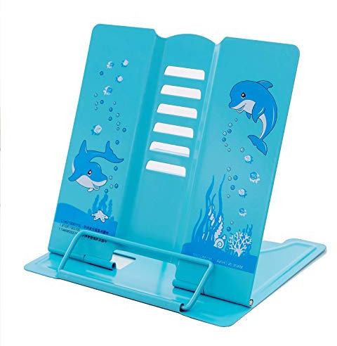 Buchstützen Buchständer Buchständer Book Stand buchständer kinder buchständer Schule Leseständer Leseständer Buchstützen Passend für Küche und Büro als Kochbuchhalter und Leseständer Buchstütze (Blau)