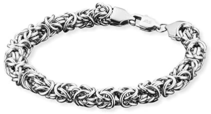 SAVE BRAVE Dean Königskettenarmband aus robustem Edelstahl mit Karabinerverschluss - Länge: 21 cm - ohne Nickel und Blei - inkl. Schmuckverpackung