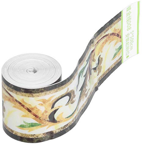 Cikonielf Carta da parati Bordo in materiale PVC Trim Adesivo autoadesivo Decor per soggiorno Cucina Bagno 5x500cm