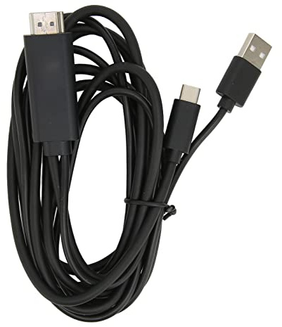 Yunseity Cable USB Tipo C a HDMI, Adaptador MHL a HDMI de 6 Pies, Cable de Espejo 4K 1080P HD HDTV, Smartphones a Monitor de Proyector de TV, para Macbook, para Galaxy, DELL