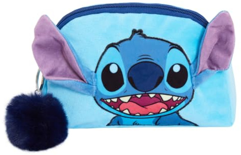 Stitch Kosmetiktasche für Damen und Mädchen, Disney Doppelseitiges Samtbeutel, Reisezubehör