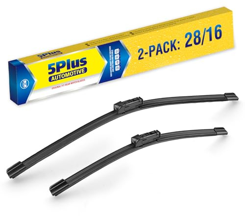 5 PLUS 28 + 16 Wiper Blades Replacement For TOYOTA Prius 2022 2021 2020 2019 2018 2017 2016, Premium All-Season Windshield Wiper Blades for Original Equipment Replacement (Set of 2)