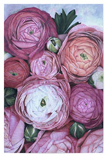 artboxONE Poster 45x30 cm Floral Arleth Ranunkel-Strauß - Bild Blumen Blumen blumenkunst