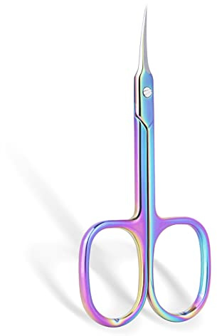 BNG Ciseaux à cuticules professionnels tranchants et incurvés pour ongles, ciseaux à ongles tranchants pour homme et femme, outil de pédicure, manucure et nail art, violet