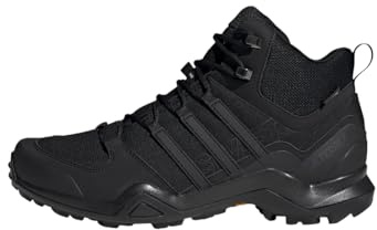 Adidas Herren Terrex Swift R2 Mid Gore-TEX Hiking Shoes, Core Black/Core Black/Carbon, 45 1/3 EU