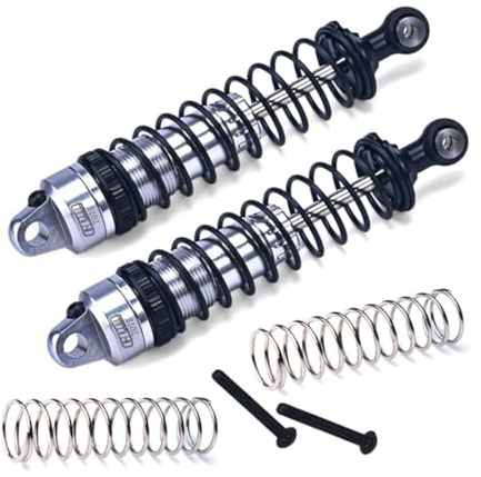GPM Aluminum 7075 Rear Adjustable Spring Damper 90mm For TAMIYA 1/10 BBX BB-01 Chassis 58719 (Silver)