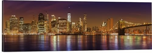 HUBDECO Leinwand Bild Panorama Wohnzimmer - Leinwandbild - Bild auf Leinwand - Tolle Zimmerdekoration - Schlafzimmer Bilder - Bilder, Poster, Kunstdrucke - 120x40cm - Modell 37
