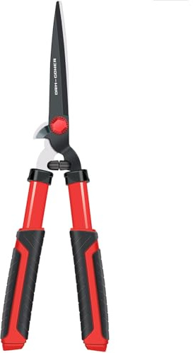 DRM-GDNER Garden Hedge Shear with Bypass Shear,Garden Hedge Trimmer with Shock Absorbing Cushion,Hedge Clipper for Trimming Border,Bush