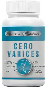 Cero Várices | Tratamiento Natural para Várices y Piernas Cansadas | Mejora la Circulación | Castaño de Indias, Ginkgo Biloba, Cola de Caballo, Rusco | Antioxidante y Antiinflamatorio | 100 cápsulas