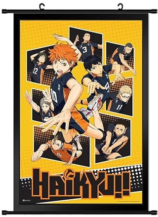 Xinchangda Haikyuu!! Póster de Kuroo Tetsurou/Tobio Kageyama/Shoyo Hinata Anime Scroll Póster Mural Pintura Anime Colgador Póster Habitación Póster Decorativo Regalo