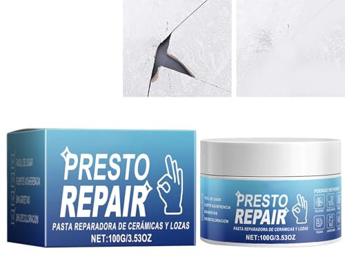 GNAUMORE Pasta per la Riparazione di Piastrelle,Adesivo in Pasta per Piastrelle,Ripara Crepe nelle Piastrelle di Ceramica,Pasta per Riparazioni in Porcellana,per Unghie, Porcellana, Fori di Crepe