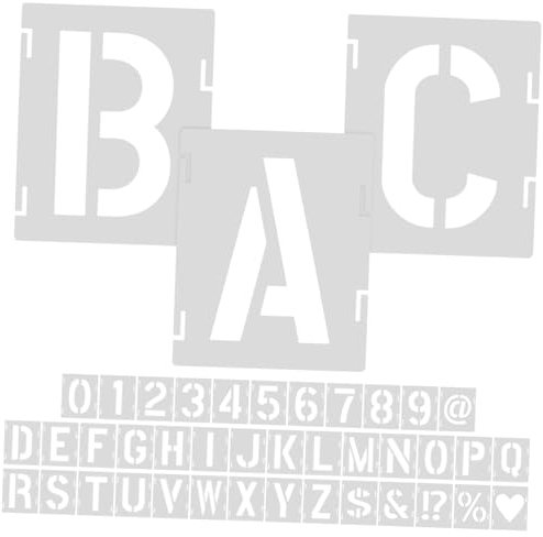HOODANCOS 3-zoll-buchstabenschablonen-alphabet-set Malvorlagen Waschbare Kunststoff-schablonen für Die Wanddekoration