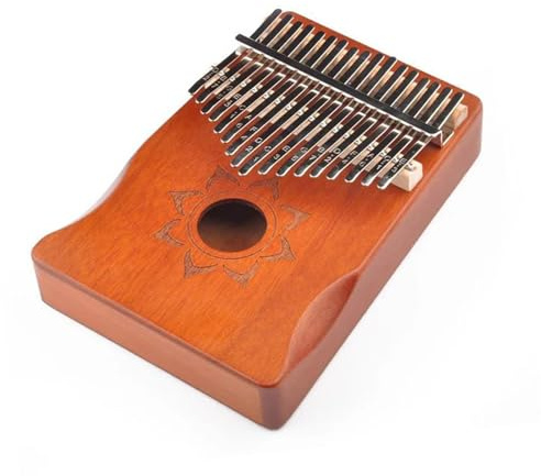 Kalimba Instrument 17 Tasten Kalimba Musiktastatur Für Erwachsene Einsteiger Mahagoni Kalimbas Professionelle Instrumente Daumenklavier(Style 1)