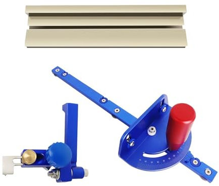 CJNQQJWS Goniometro per Sega da Tavolo con Guida per Mitra, estremità angolate a 75 Gradi, Accessorio Multifunzionale, utensile da banco per Lavorazione del Legno con Arresto del Binario