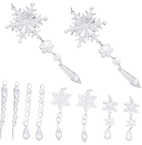 TOPPERFUN 10stücke Teiliges Transparente Schneeflocken Weihnachtsbaum Festliche Hängende Dekoration Für Weihnachten Fenster Und Kamin Und