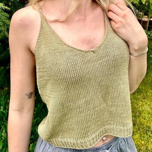 myboshi Strickset Sommertop Wish für Anfänger, inkl. Bambusgarn, Rundstricknadel, Austauschseil, Wollnadeln, Anleitung, Label, 60% Viskose, 40% Baumwolle, Grün mit Rundstricknadel