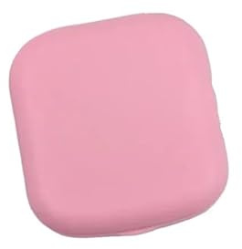 YZWHKJ Kontaktlinsenbehälter,Linsenbehälter 5 stücke Mini Quadratische Kontaktlinsenbehälter Mit Spiegel for Frauen Bunte Linsenbox Augenbehälter Schöne Reise-Kits(Pink)