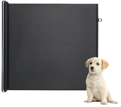 Treppenschutzgitter ohne Bohren, 0-130 cm ausziehbares Babyabsperrgitter, Sicherheits-Hunde-Laufgitter, tragbarer Haustierzaun für Treppen, Schlafzimmertüren und Korridore(Schwarz)
