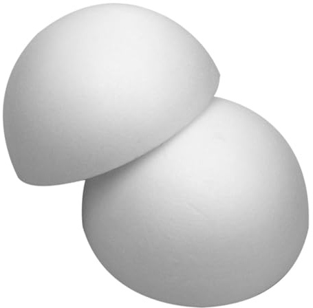 jojofuny Runde Schaumstoffkugel Weiß Hohlkugel Unbemalt DIY Dekokugel Bastelball für Blumenarrangements Handgemachte Ornamente Schulprojekte