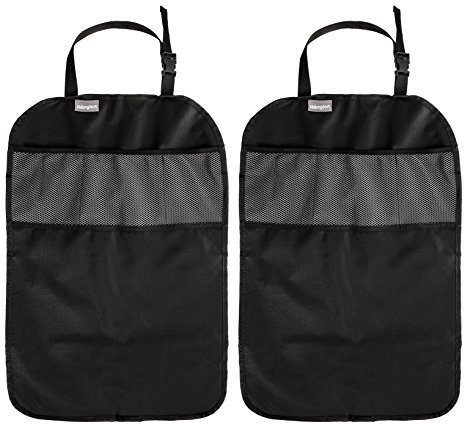 FiNeWaY® Set of 2 Kick Mat Car Seat Protector Cover 3 Mesh Pockets Toy Storage Organiser Kids (2PCS KICK MATS)