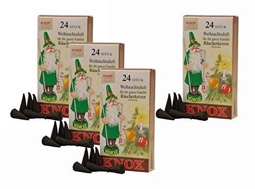 Knox Incense Cones, Made in Germany, Pack of 4, Christmas Fragrance