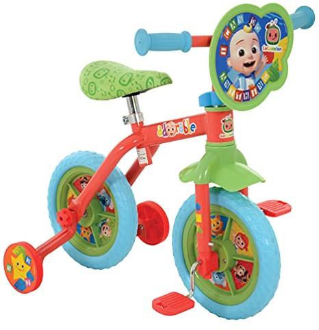 MV Sports & Leisure Cocomelon 2in1 25,4 cm Trainingsrad 2-in-1 (10 Zoll) Fahrrad, Mehrfarbig, 10inch
