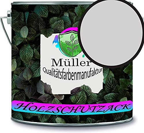 Peinture de protection pour bois - Résistant aux intempéries - Protection longue durée contre les intempéries - Couleur de protection du bois RAL 7047 - Gris TeleGrey 4 - Marque Müller