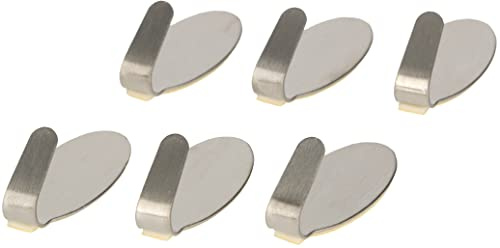 KOTARBAU® Klebehaken aus Edelstahl Set mit 6 ovalen Haken