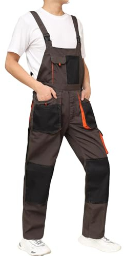 WORK IDEA Salopette de Travail pour Homme avec Poches genouillères