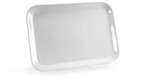 Vassoio rettangolare centrotavola cucina in melamina colore bianco 43 * 32 cm LAD-598883